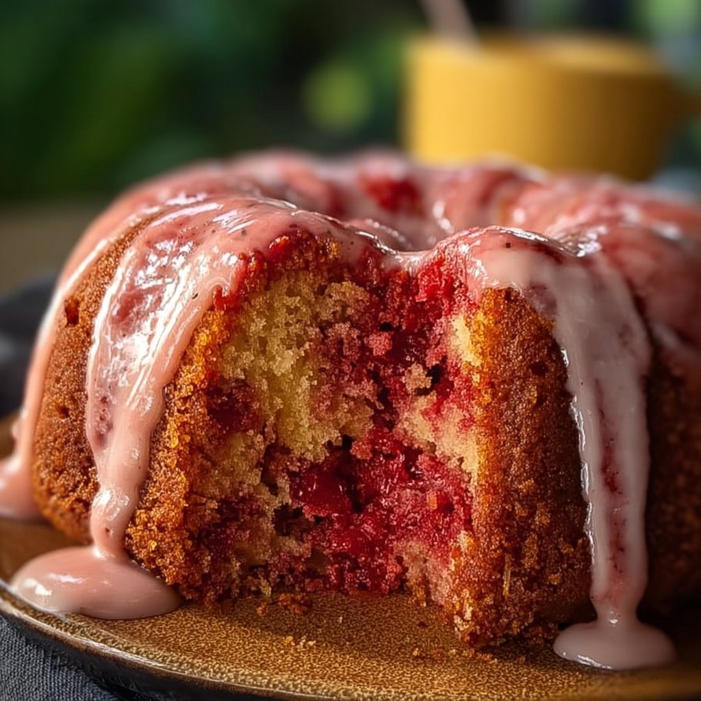 Strawberry Honeybun Cake