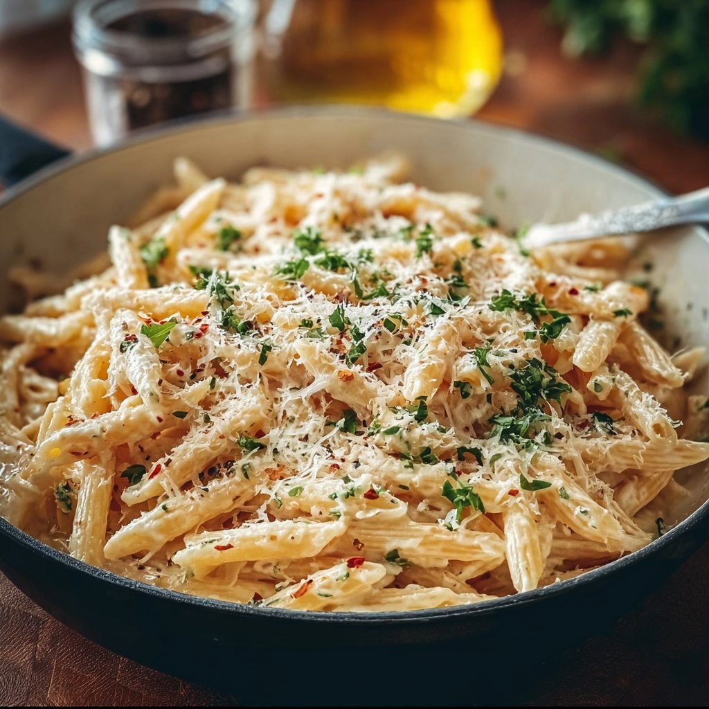 One Pot Creamy Garlic Pasta