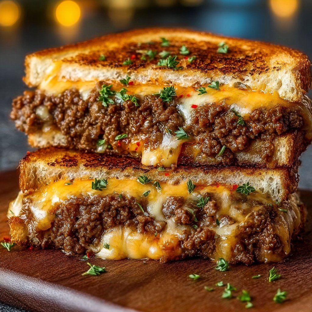 Ultimate Cheesy Ground Beef Melt