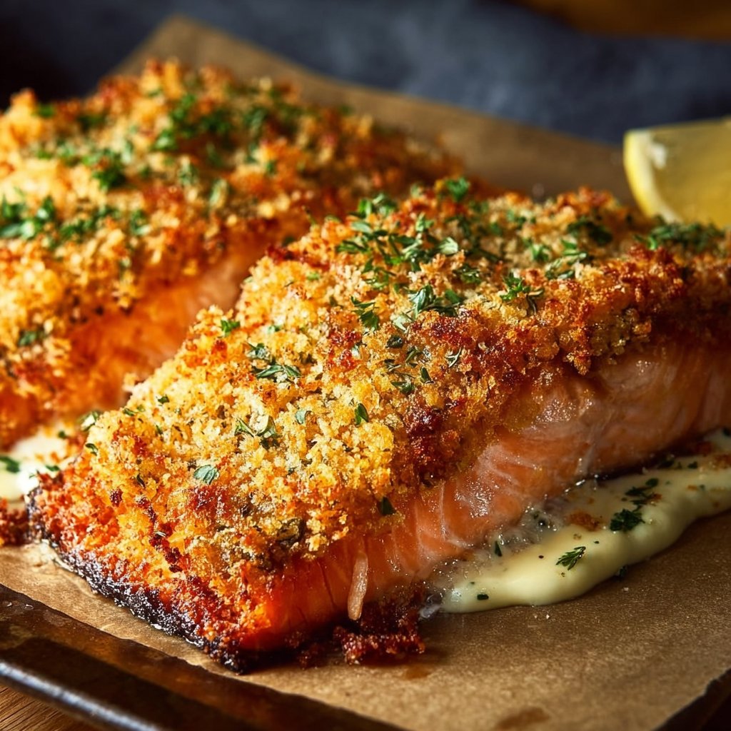 Parmesan Crusted Salmon with Mayo