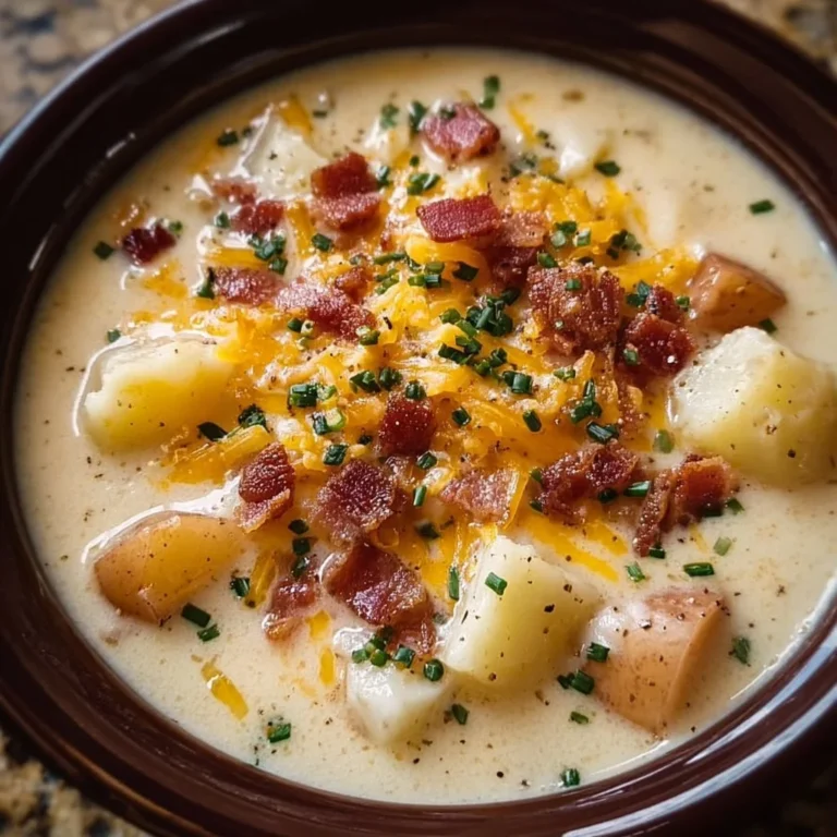 Delicious Crock Pot Crack Potato Soup served in a bowl with toppings.