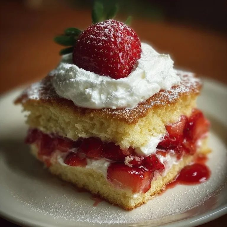 Delicious fluffy Italian strawberry shortcake topped with fresh strawberries and cream