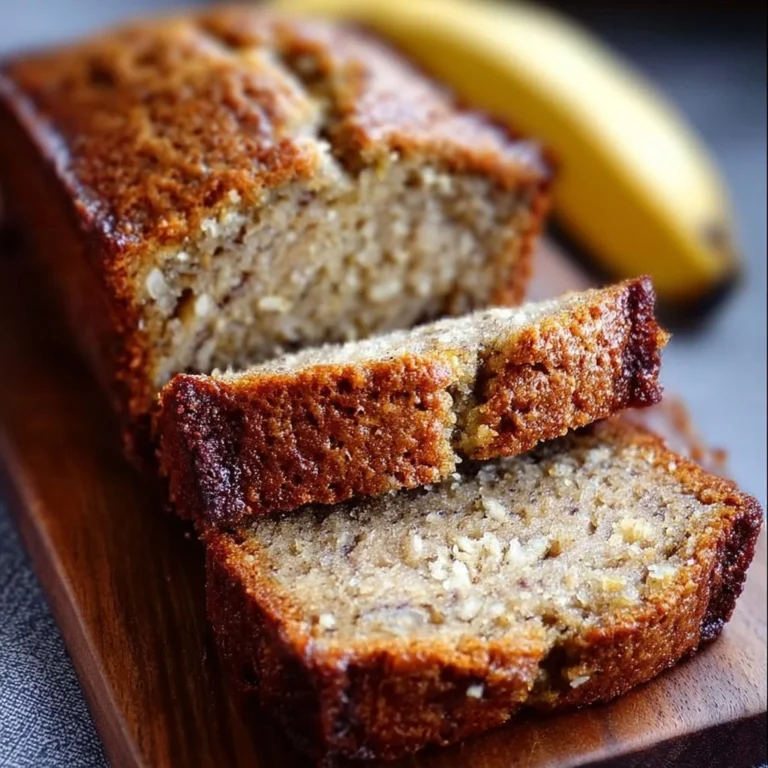 Sliced moist pain aux bananes on a wooden table