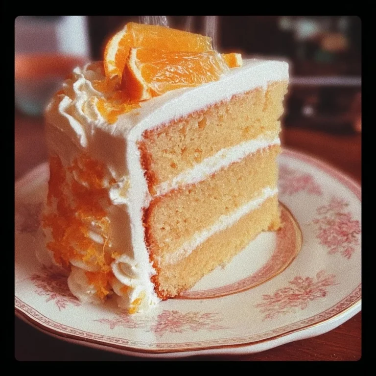 Delicious Orange Creamsicle Cake topped with whipped cream and orange zest