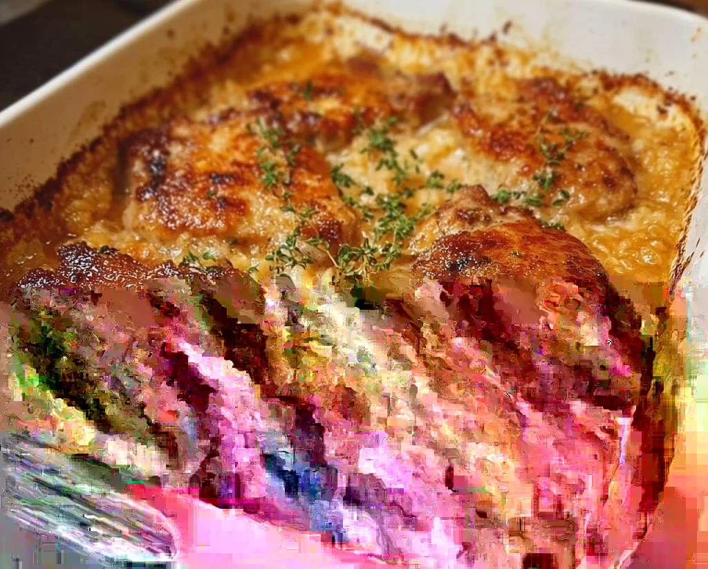 Delicious Pork Chop Casserole baked with tender pork and savory ingredients.