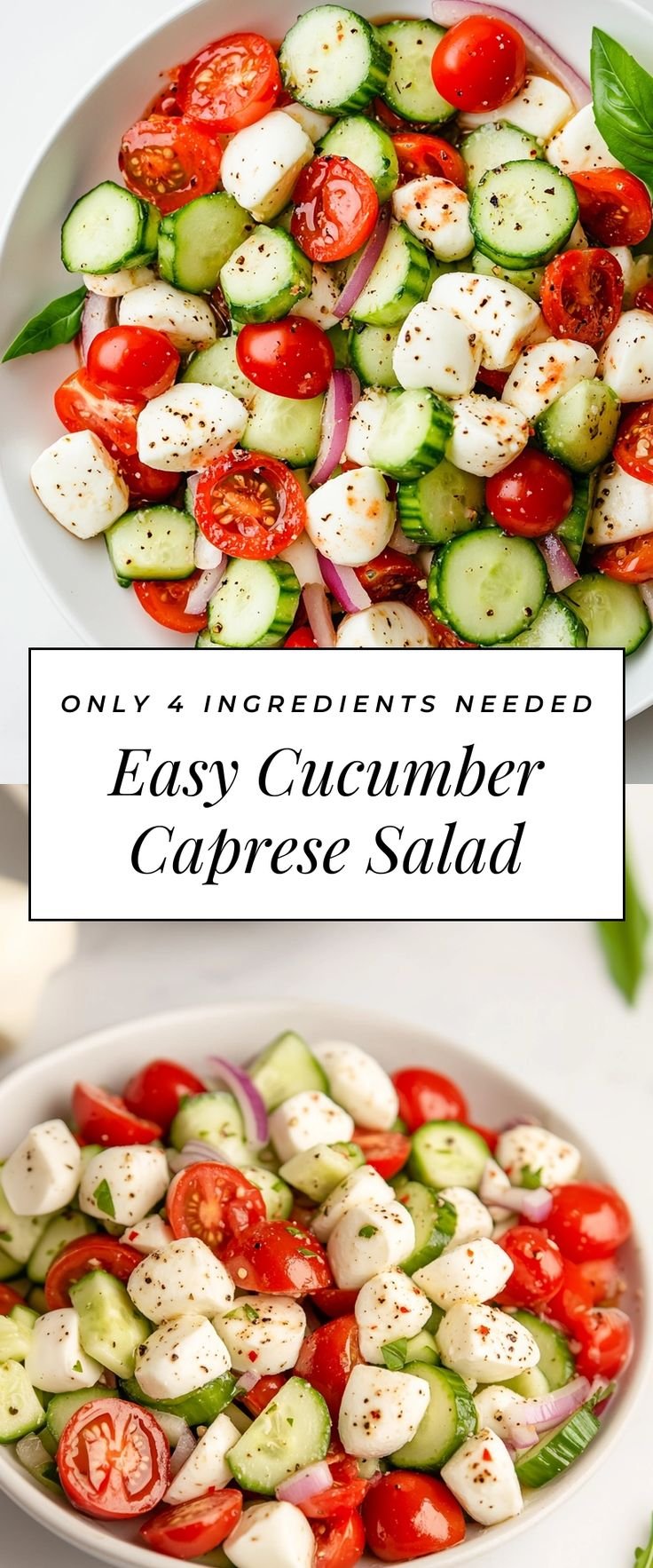Juicy Cucumber Caprese Salad
