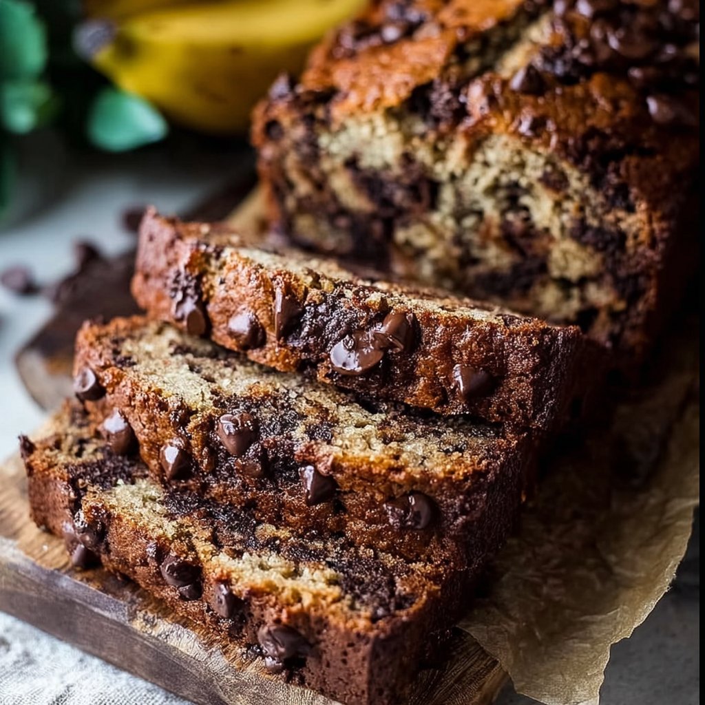 Super Moist Chocolate Chip Banana Bread