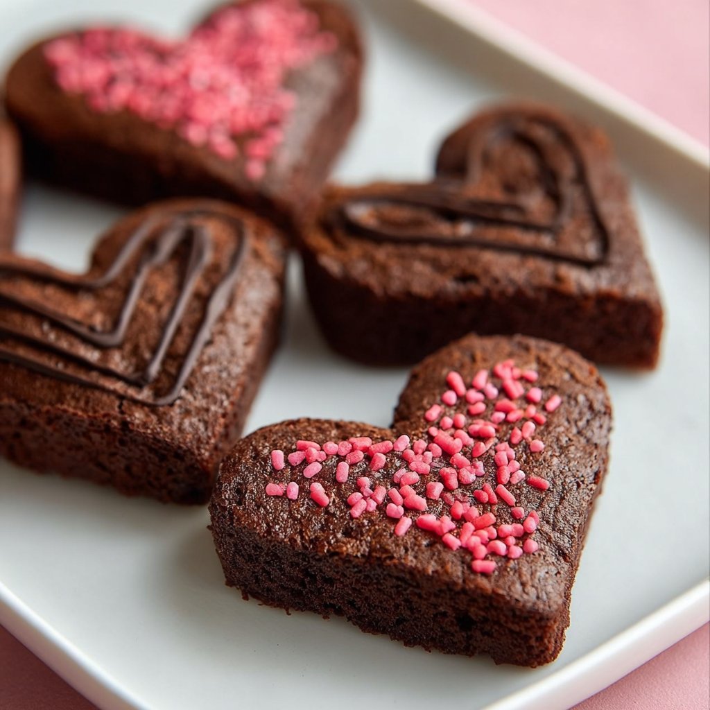 Heart Shaped Brownies Recipe