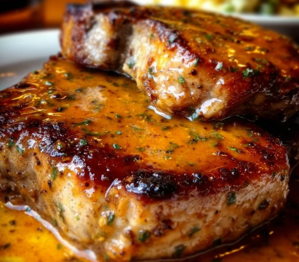 Deliciously grilled Texas Roadhouse pork chops served with sides