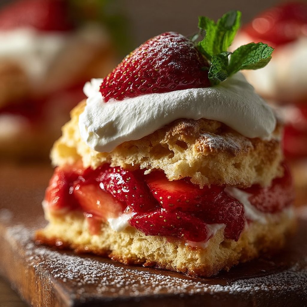 Fluffy Italian Strawberry Shortcake