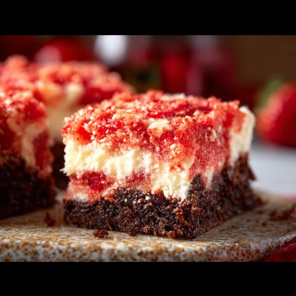 Strawberry Shortcake Brownies
