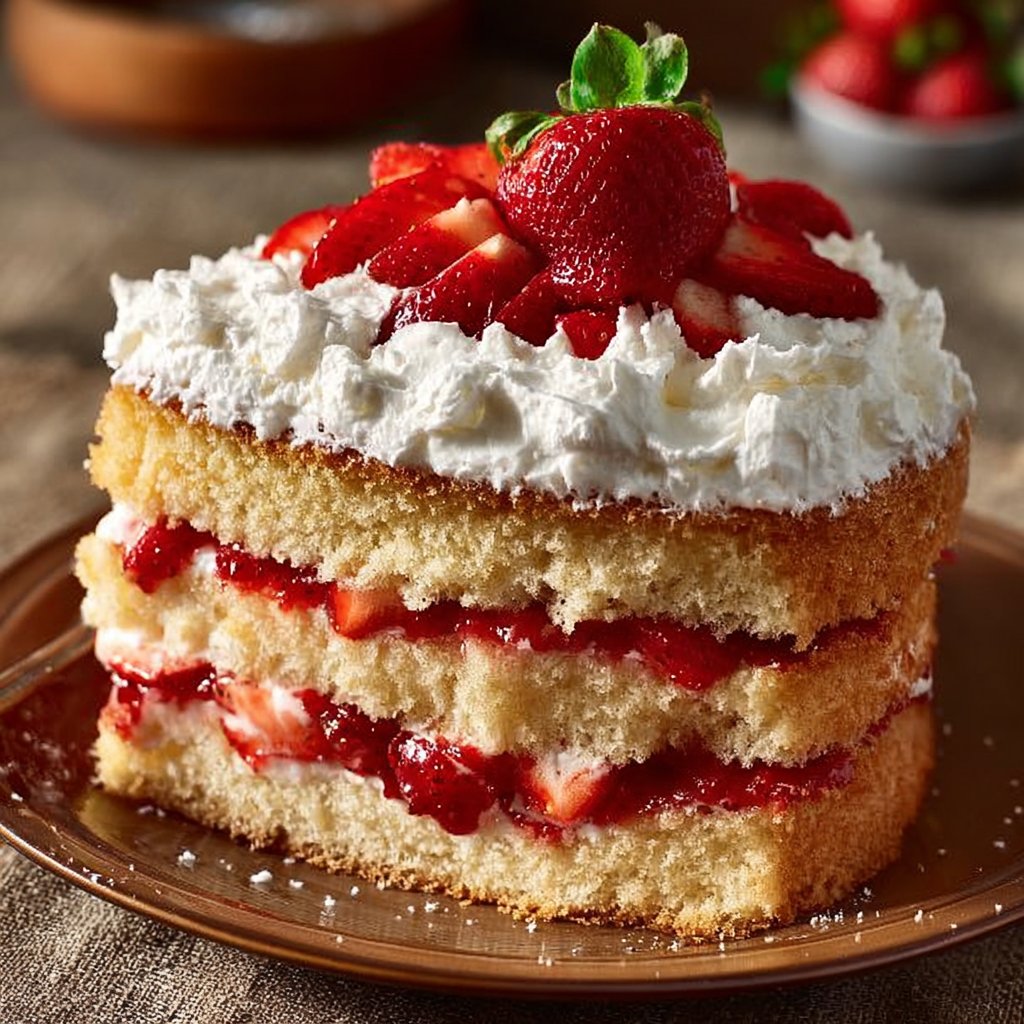 Unforgettable Strawberry Shortcake Cake