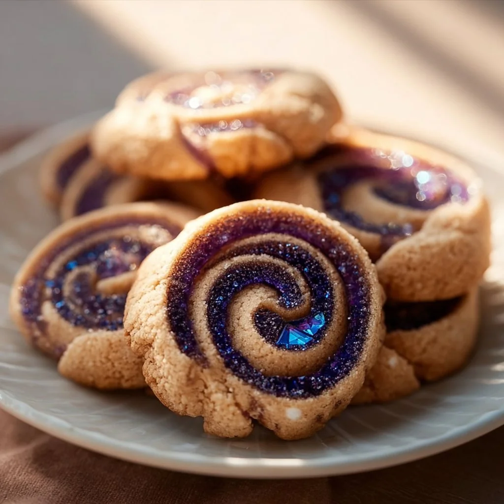 Biscuits en spirale magiques au chocolat et vanille, décoratifs et savoureux.