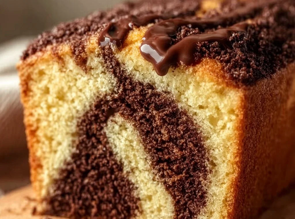 Cake marbré au chocolat