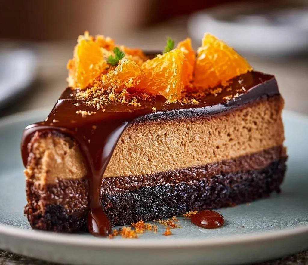 Cheesecake au Chocolat et à l'Orange