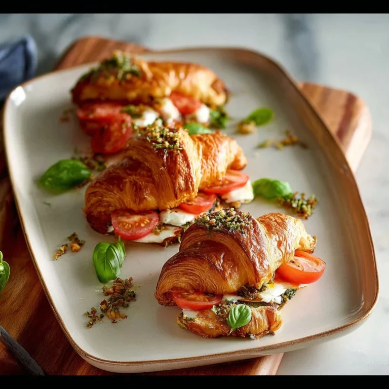 Recette de croissants salés fourrés au fromage et jambon