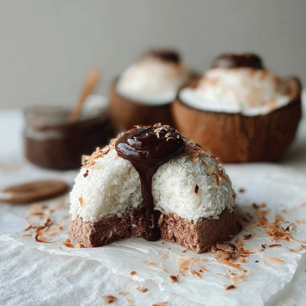 Dôme de Coco avec Crème Chocolat