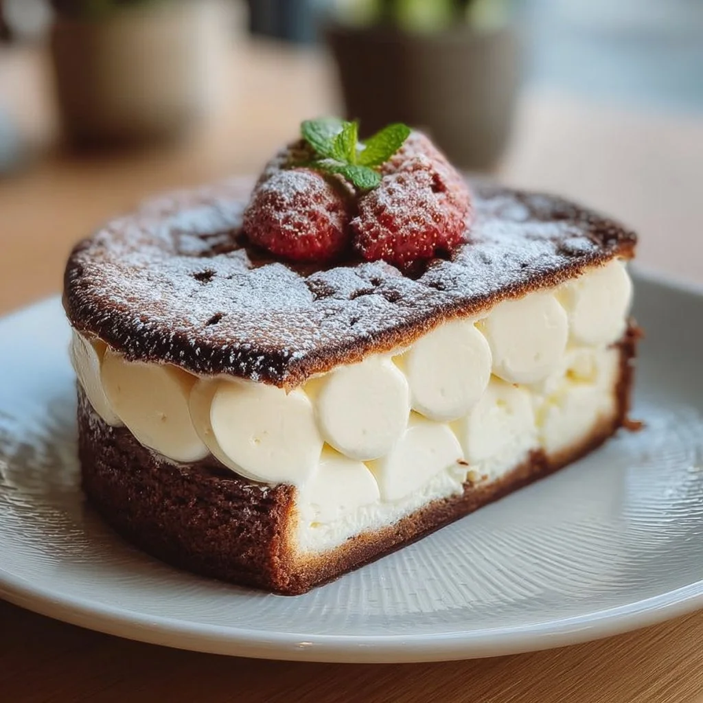 Gâteau crémeux aux 3 yaourts, dessert onctueux et savoureux.