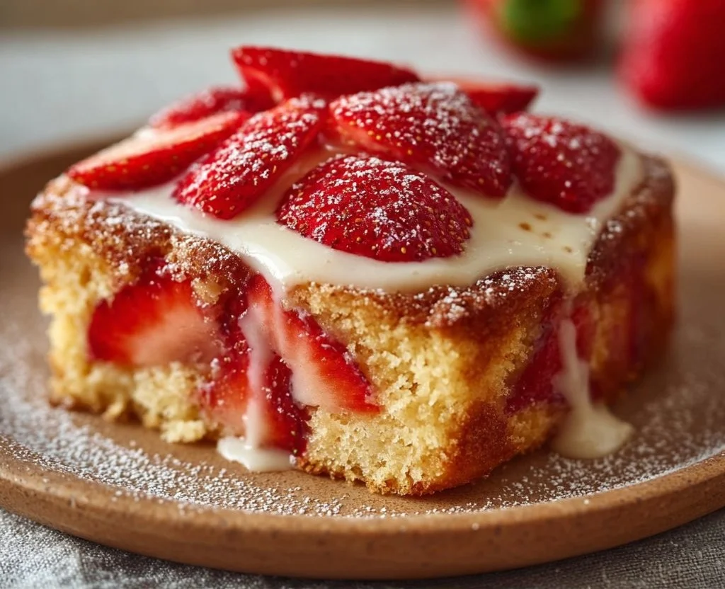 Gâteau Moelleux aux Fraises Fraîches