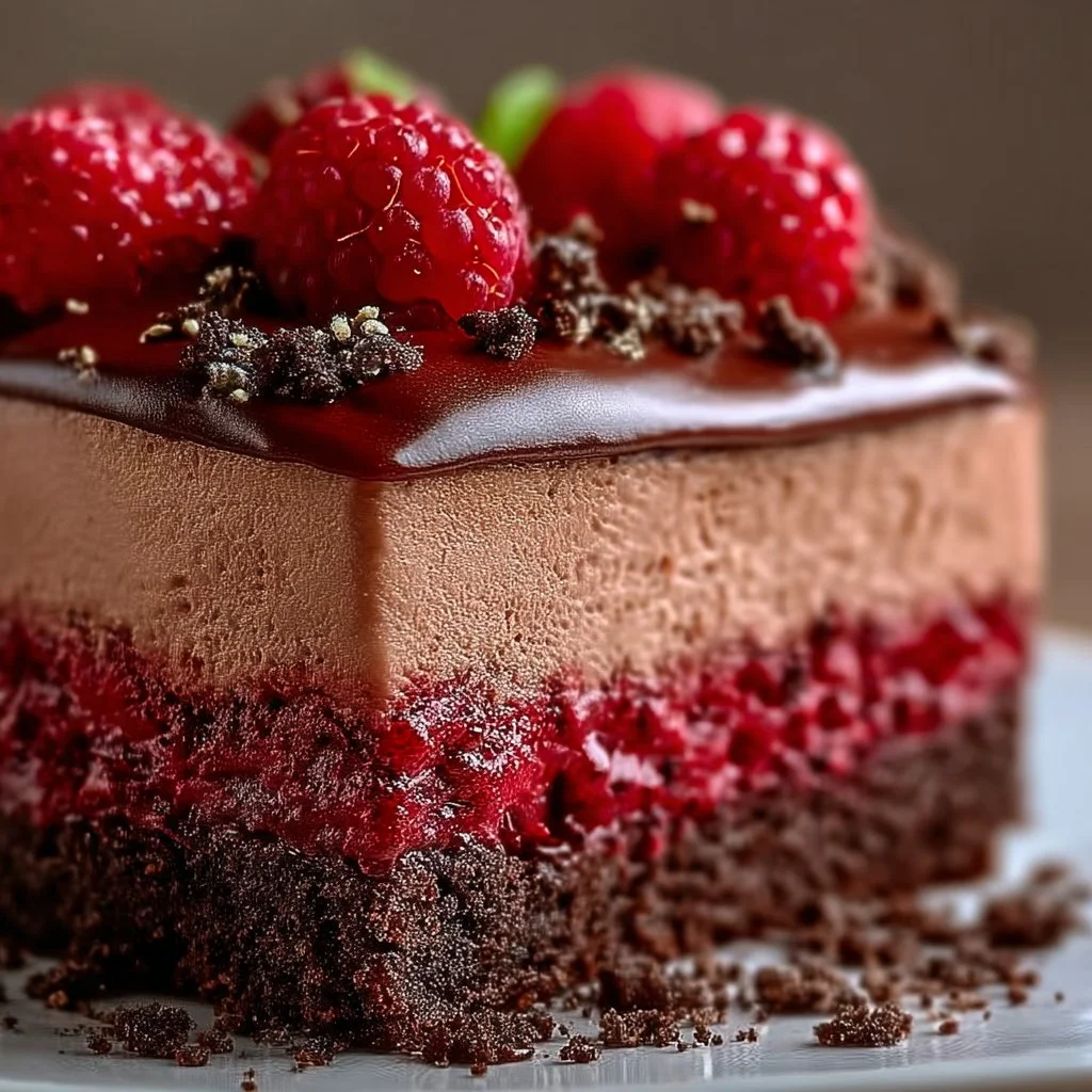 Gâteau Mousse au Chocolat Framboise Céleste