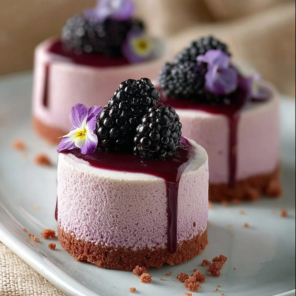 Mini Gâteaux Mousse aux Mures
