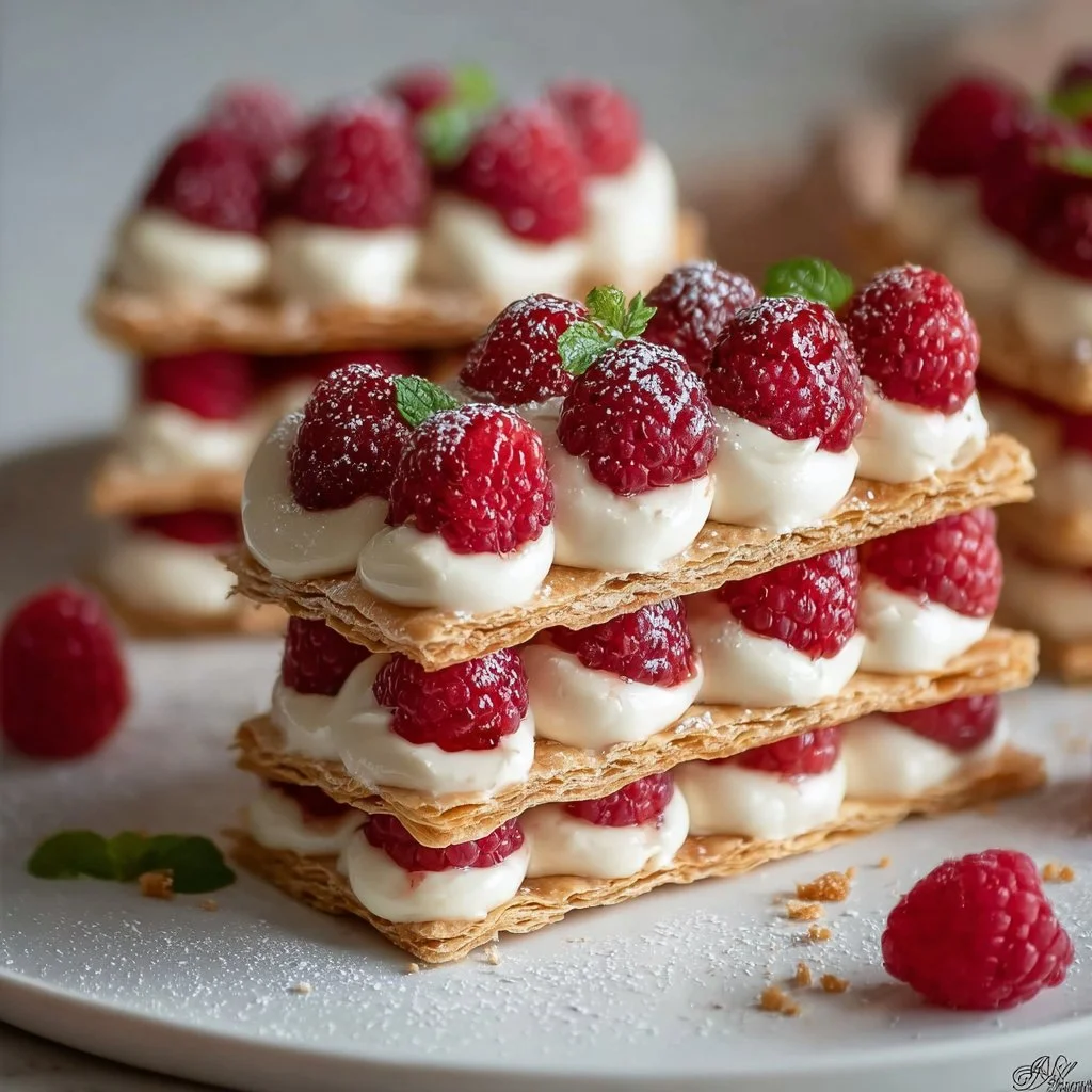 Napoléons aux framboises