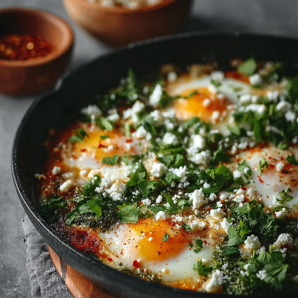 Recette facile de shakshuka verte