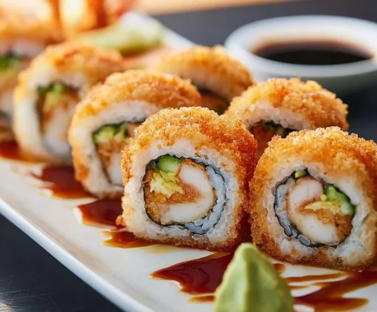 Rouleaux de sushi tempura croustillants et savoureux