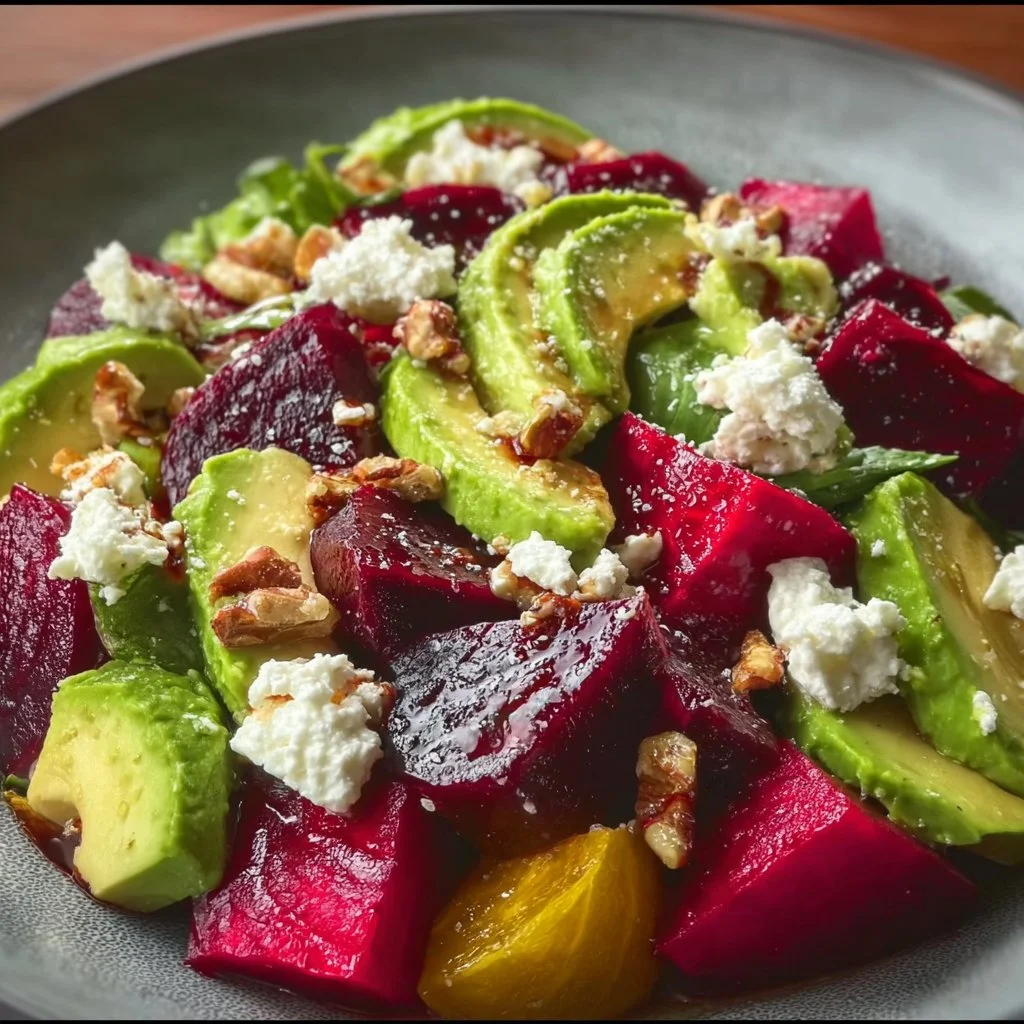 Salade Betteraves, Avocat, Feta : Explosion de Saveurs!