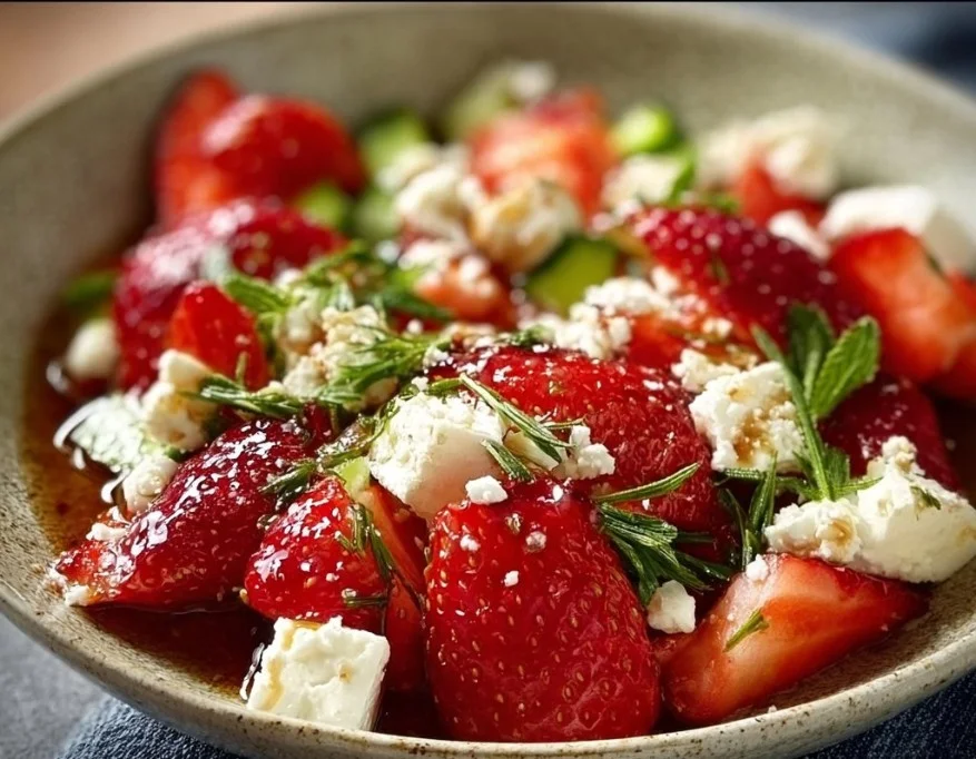 Salade de fraises et feta