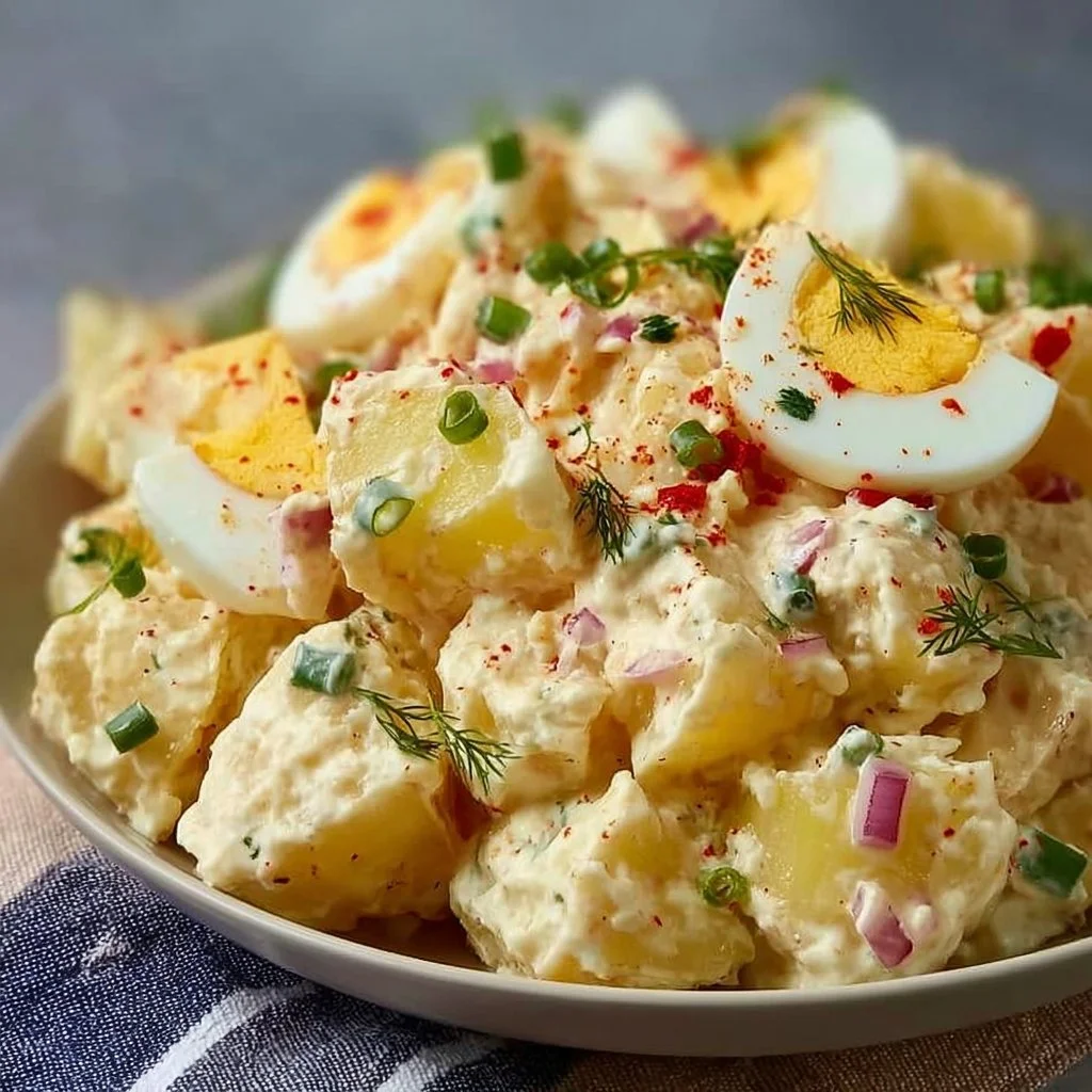 Salade de Pommes de Terre aux Œufs et Vinaigrette Crémeuse