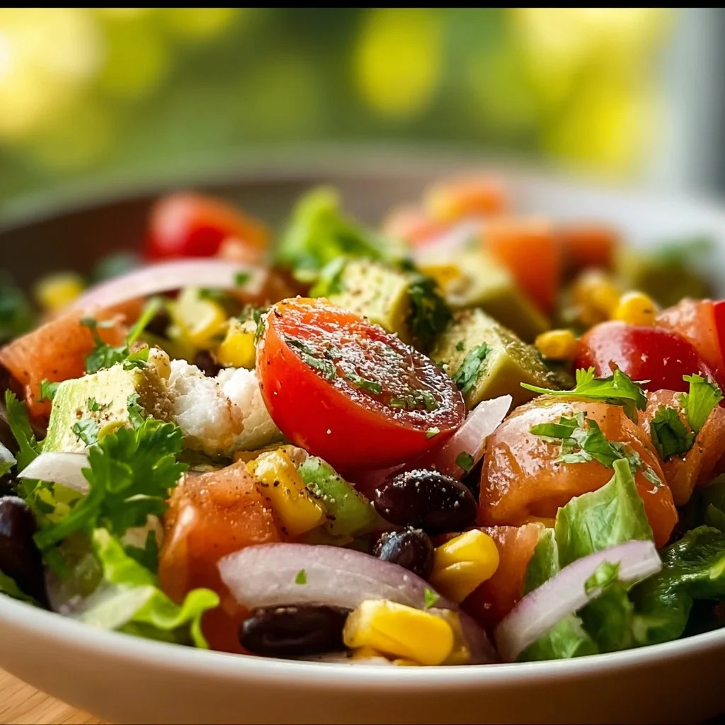 Recette de Salade Mexicaine Maison avec légumes frais et épices