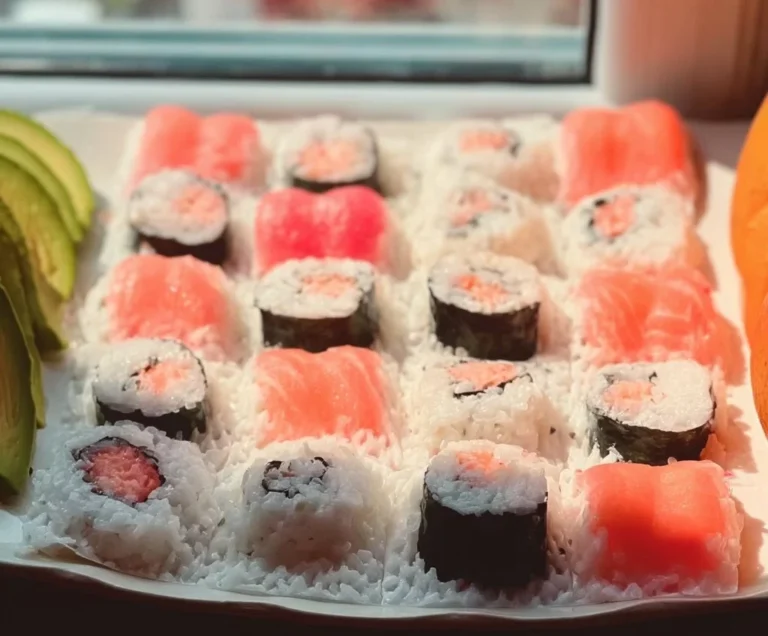 Plat de sushis frais de Sushis Maison, une expérience culinaire authentique.