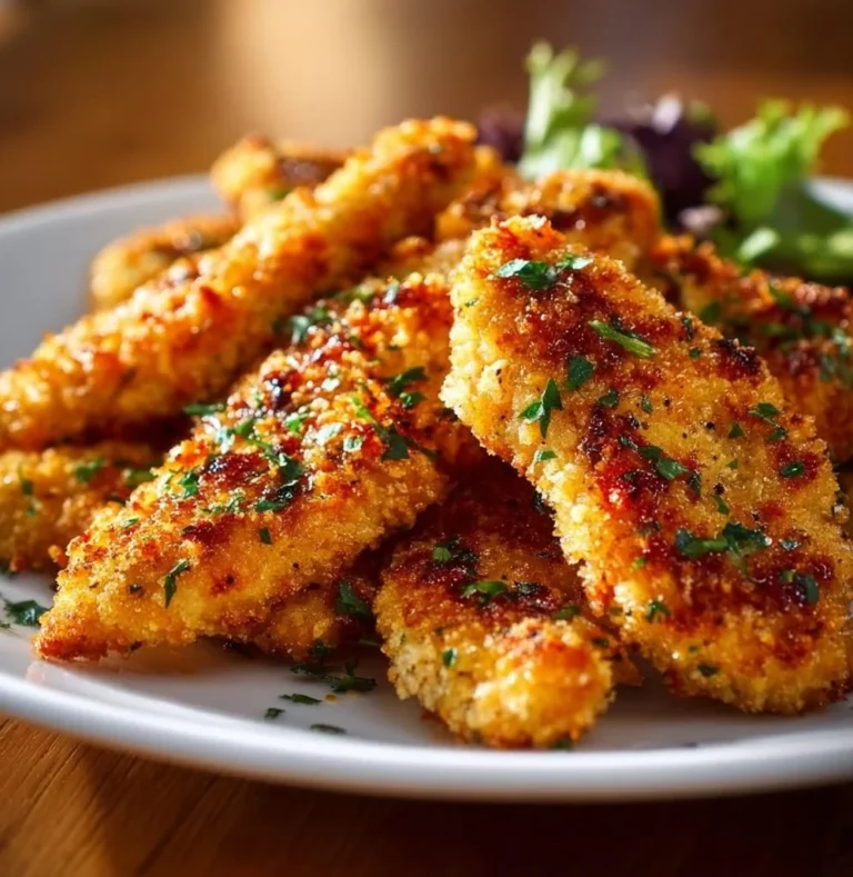 Aiguillettes de poulet panées au parmesan, croustillantes et dorées