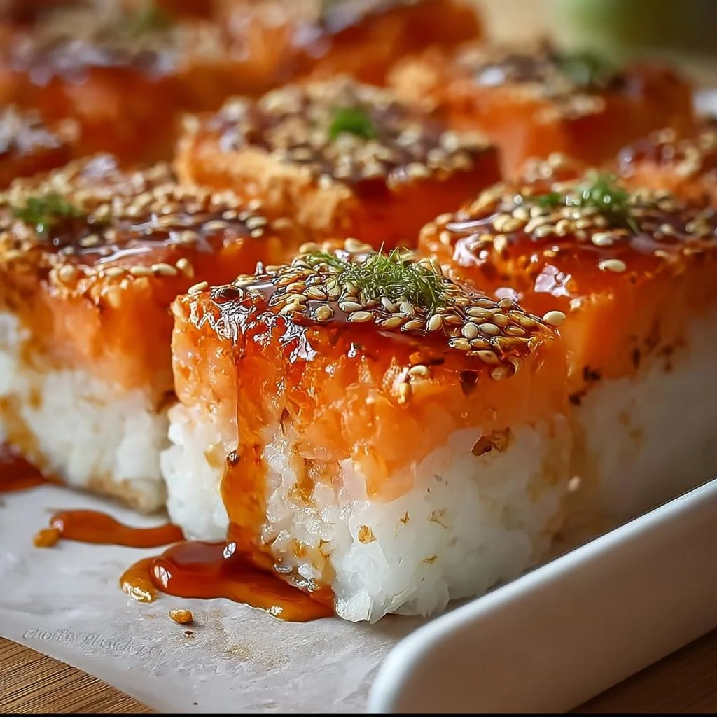 Bâtonnets de sushi au saumon