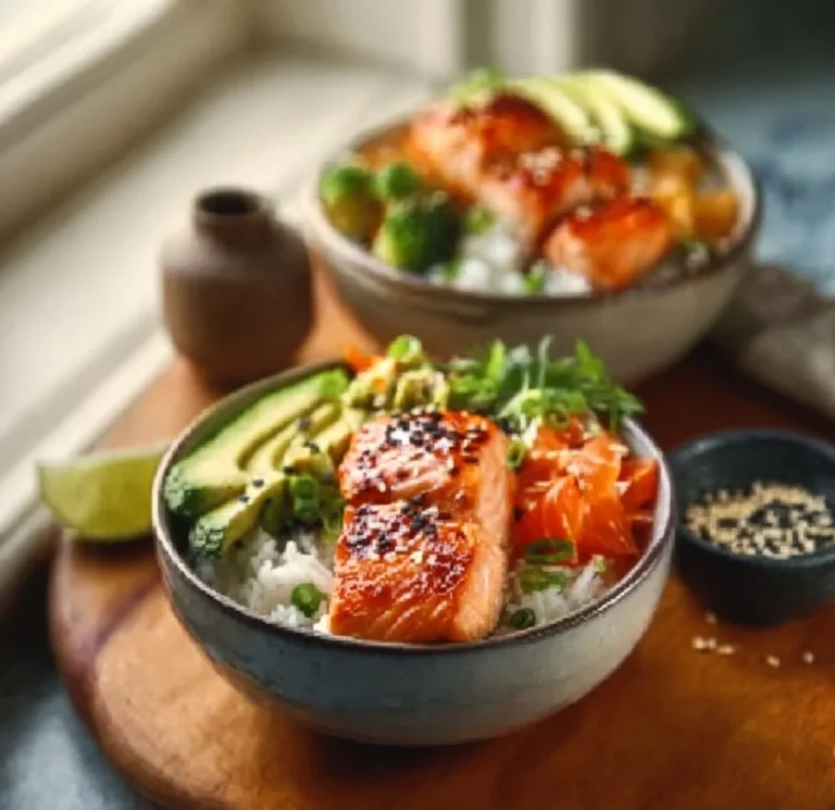 Bols de riz au saumon réconfortants, idéaux pour les dîners en semaine