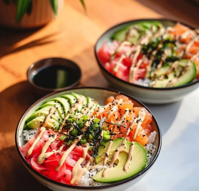Bol de sushi au California Roll avec avocat, concombre et crabe
