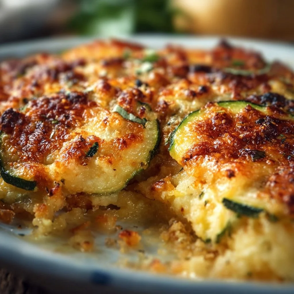 Courgettes gratinées au parmesan léger
