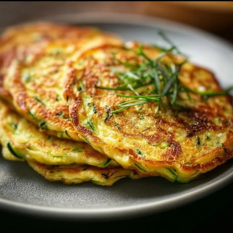 Crêpes salées à la courgette garnies de légumes frais sur une assiette.