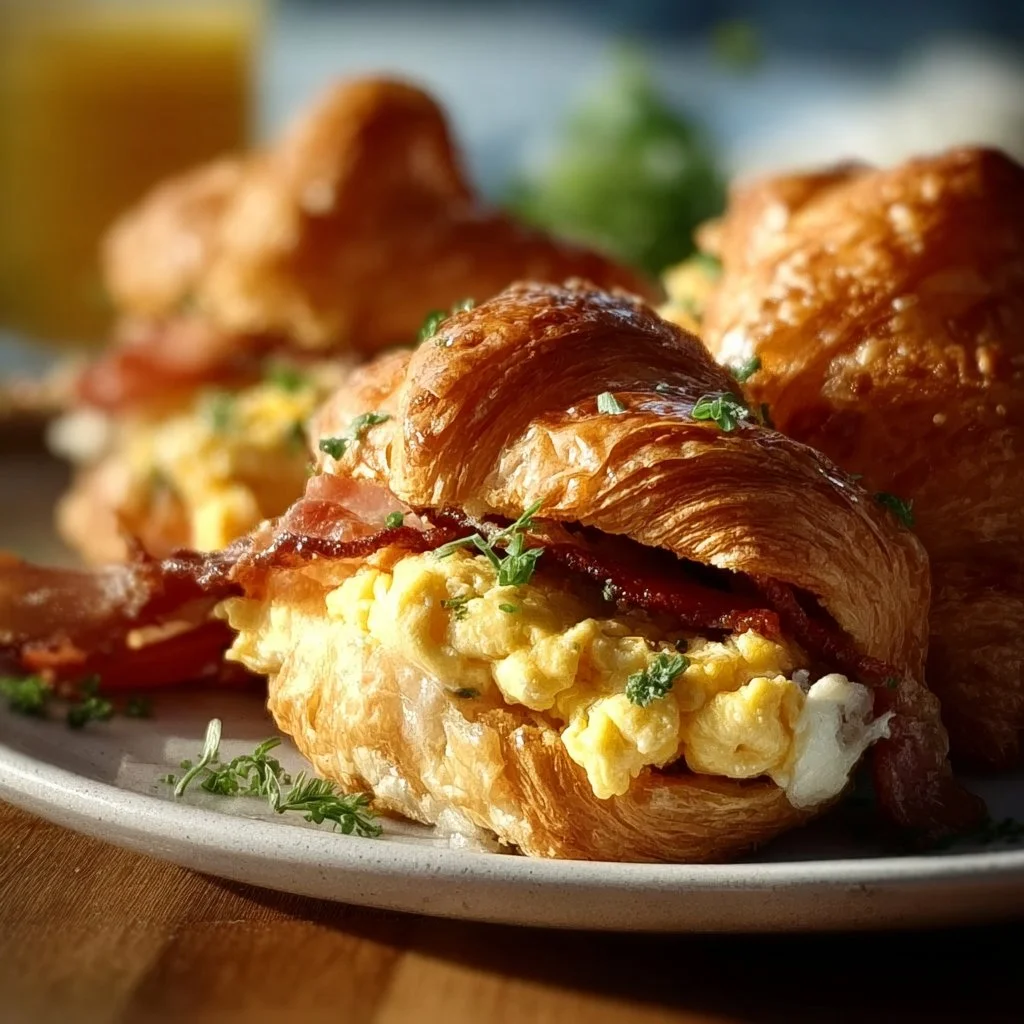 Croissants farcis au petit-d&eacute;jeuner