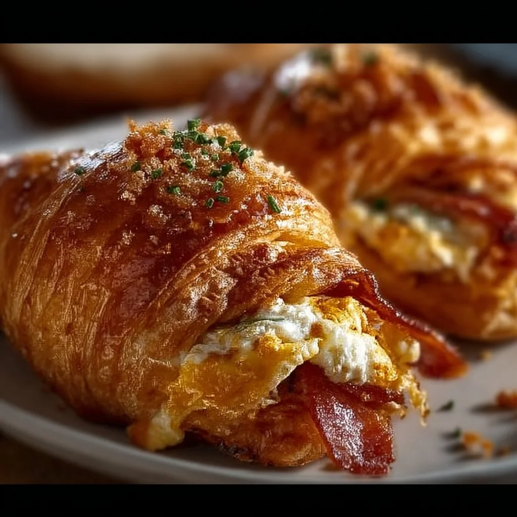 Croissants farcis au petit-déjeuner