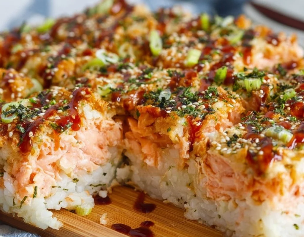 Gratin de saumon sushi