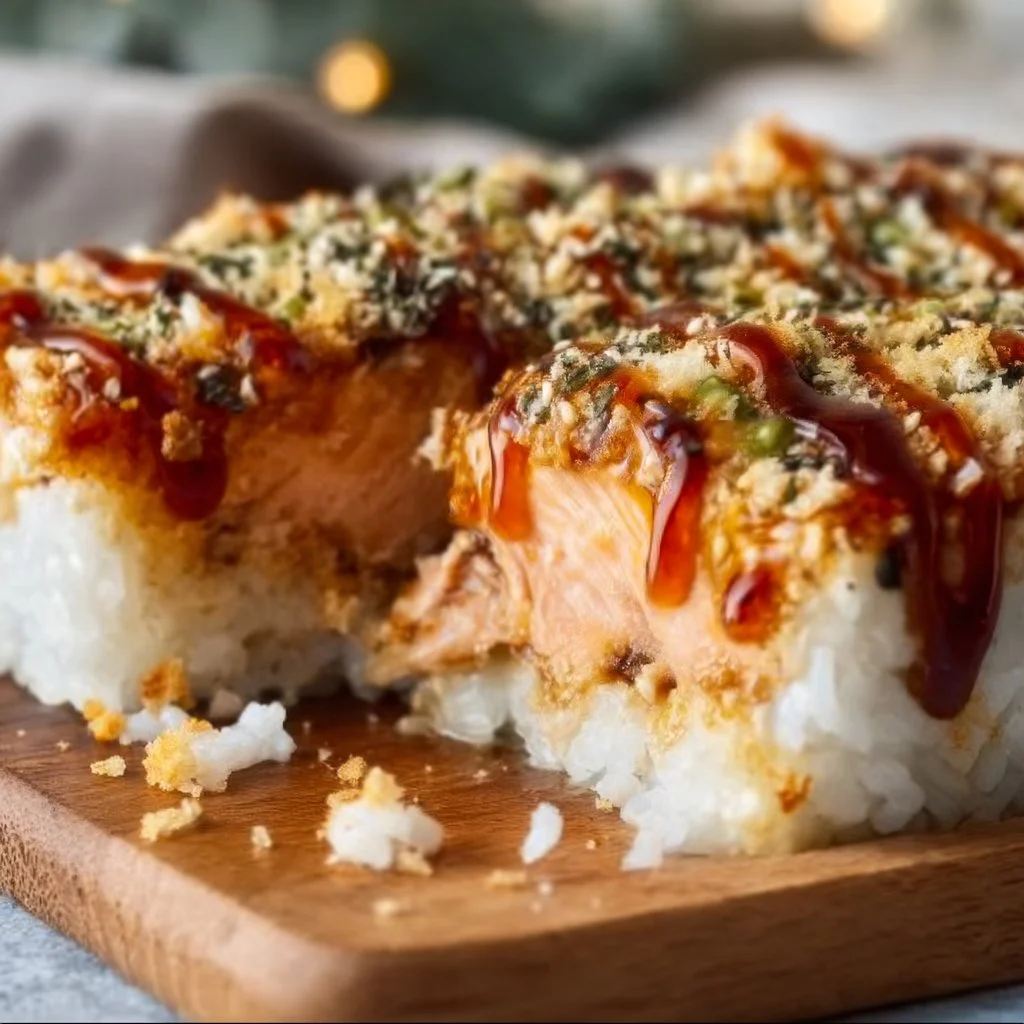 Gratin de saumon teriyaki façon sushi
