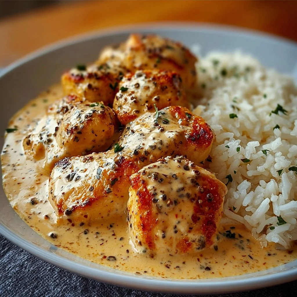 Poulet Crémeux et Riz Fondant