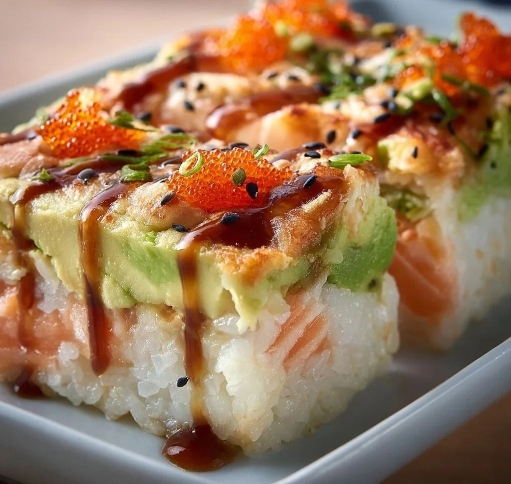 Recette savoureuse de sushi bake avec des ingrédients frais et faciles à préparer