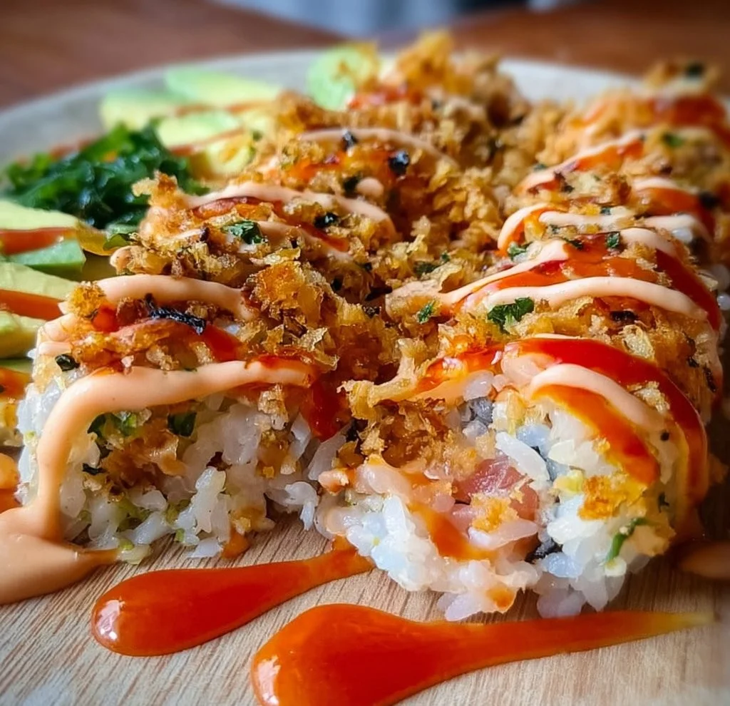 Rouleau de sushi croustillant