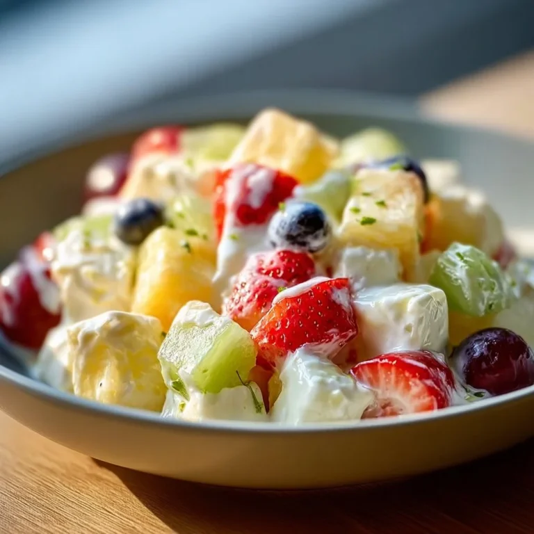 Salade de fruits onctueuse et parfumée avec des fruits frais