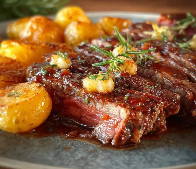 Recette de Steak New York en mijoteuse avec pommes de terre croustillantes.