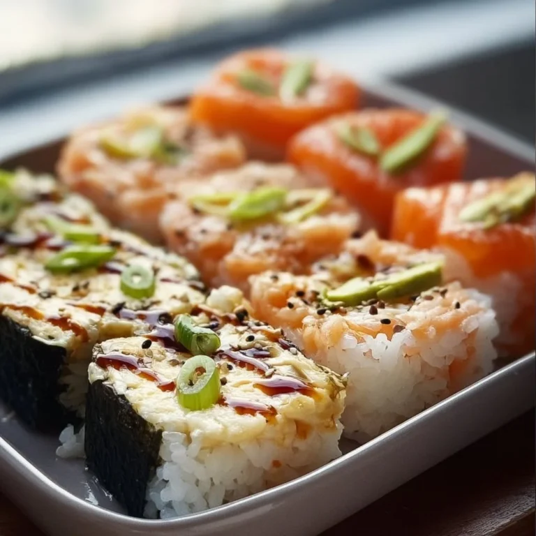 Recette facile de sushi au four, plat savoureux et rapide à réaliser.
