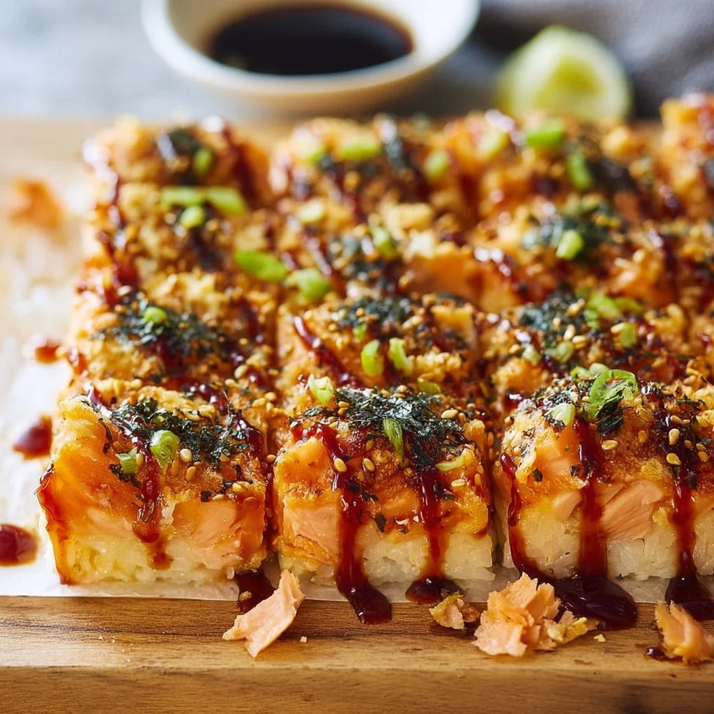 Sushi au saumon épicé au four, facile et rapide